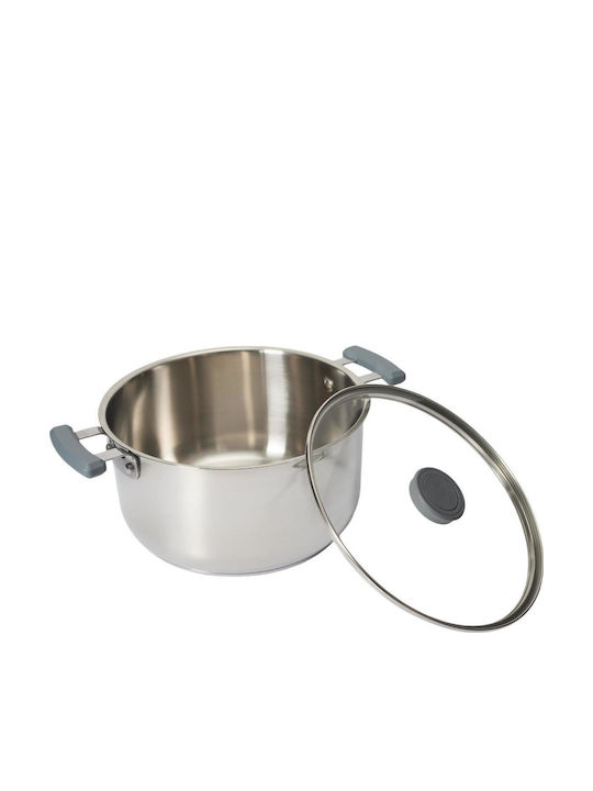 Cook Concept All-in-One X3 Easy Storage Pots Set from Stainless Steel Silver 3 Pieces