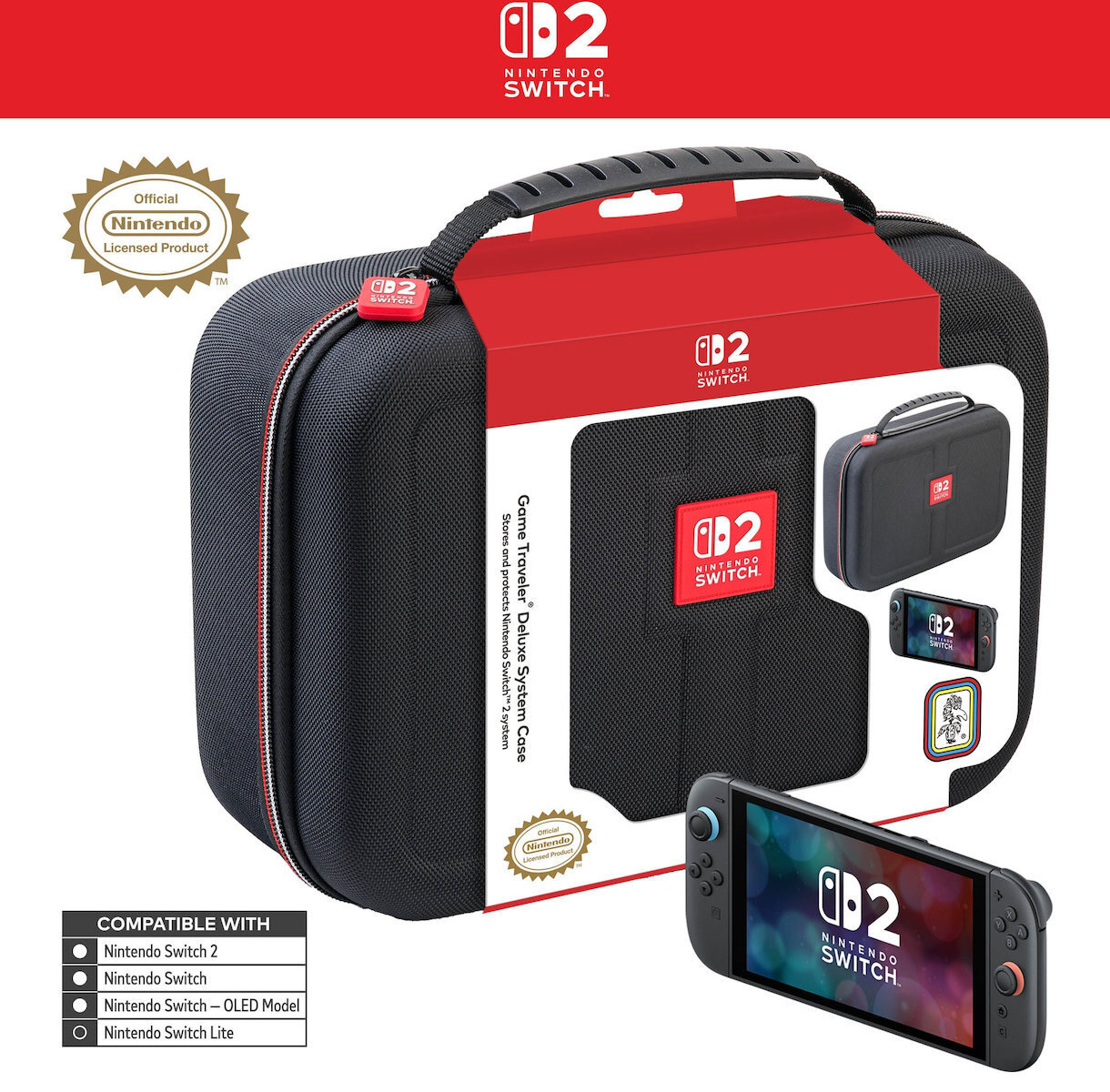 Nintendo Switch Lite カセット2つ ケース付き Nintendo Deluxe Travel Case Switch 2 Carrying Case Black NS262