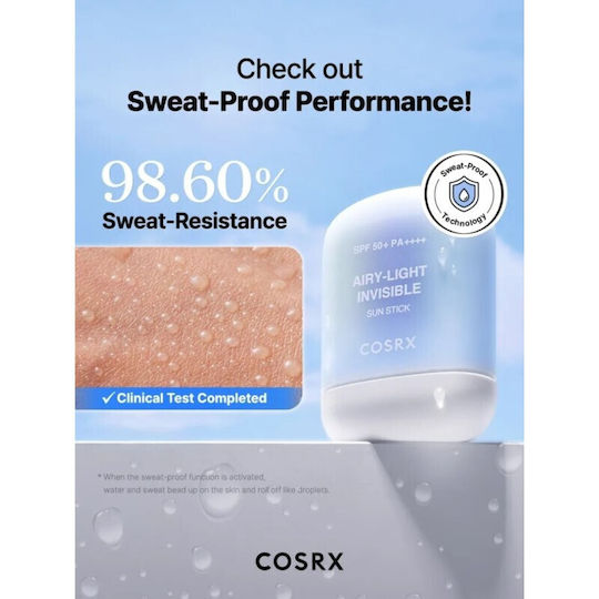 Cosrx Light Invisible Слънцезащитен Стик За Лице SPF50+ 19гр