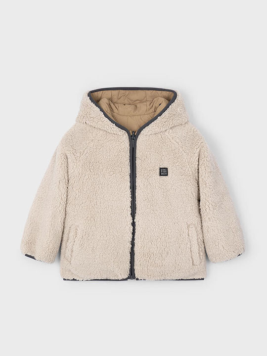 Kinderpelz mit Kapuze Light Brown