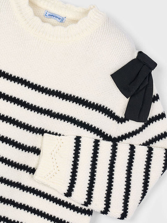 Children's Dress Long Sleeve Knitted Striped Macchiato