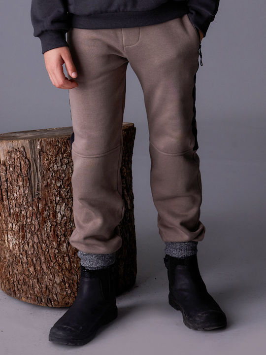 Kids Tracksuit Pants Brown