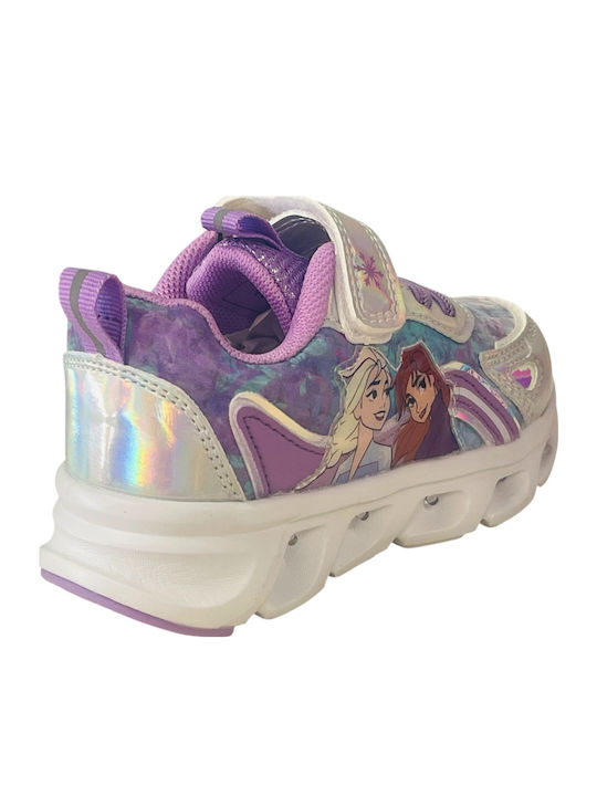 Frozen Kinder Sneakers Anatomisch mit Klettverschluss & Lichtern Mehrfarbig