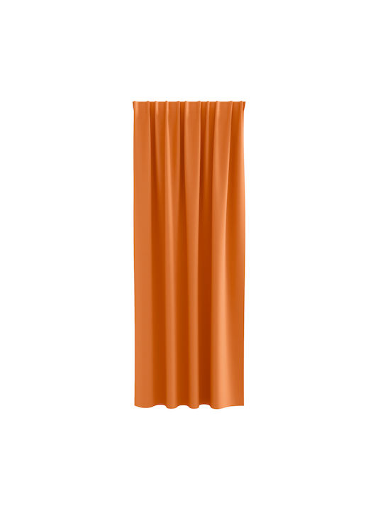 vidaXL Set Curtains Blackout Window with Tab Top Orange 140x260cm