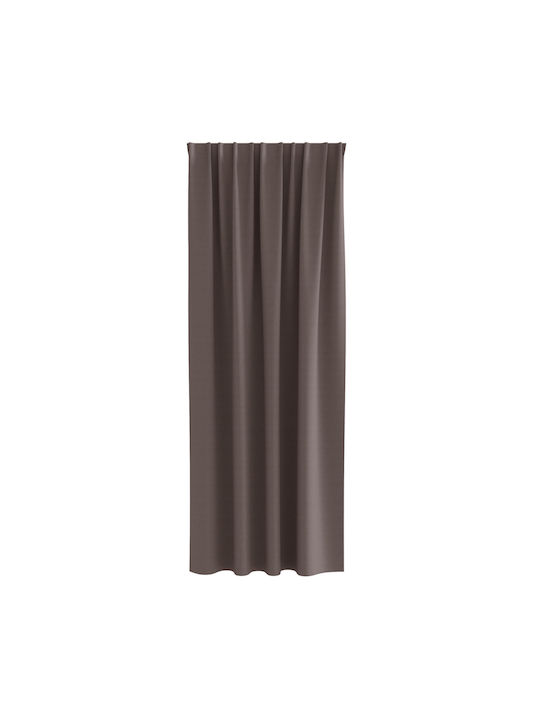 vidaXL Set Curtains Blackout Window with Tab Top Brown 140x245cm