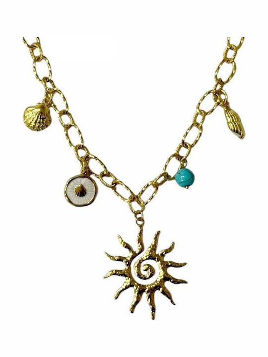 Tatu Moyo Necklace Made of Gold Plated Steel