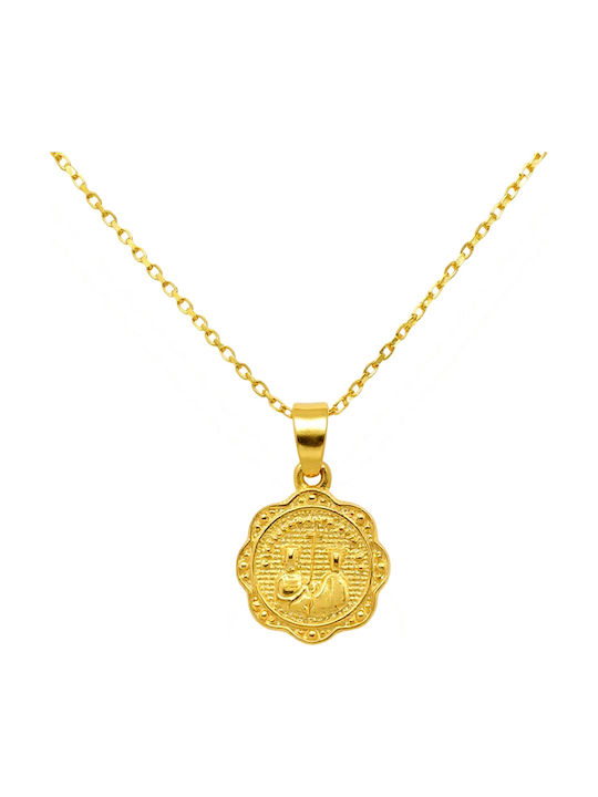Xrisokosmima Halskette Konstantin Talisman aus Vergoldetem Silber Xrisokosmima Halskette Konstantin Talisman aus Vergoldetem Silber