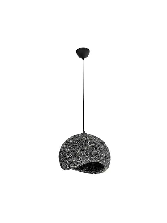 GloboStar Stone Hängelampe Gray Glocke mit Fassung E27 35x31x26cm.