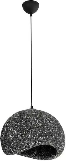 GloboStar Stone Hängelampe Gray Glocke mit Fassung E27 35x31x26cm.