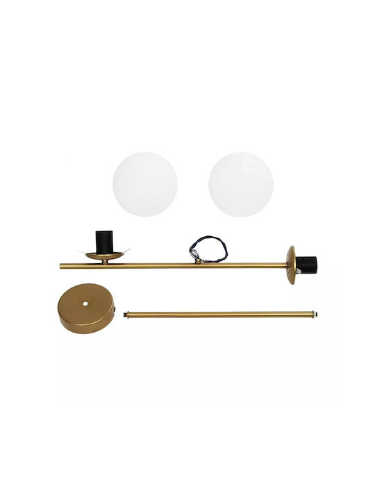 GloboStar Globus Pendant Ceiling Light Gold Ball with E27 Socket 62x15x23cm