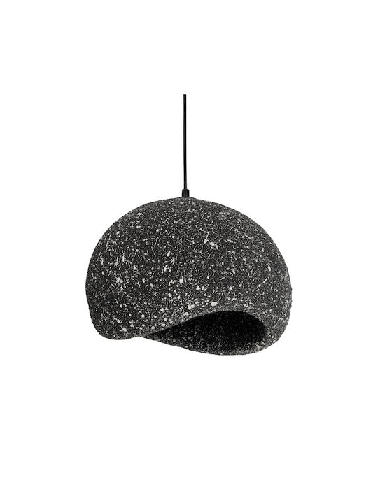 GloboStar Stone Hängelampe Gray Glocke mit Fassung E27 35x31x26cm.