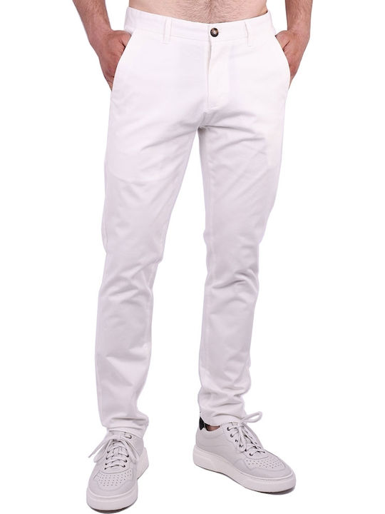 Trousers Chino in Slim Fit Off White