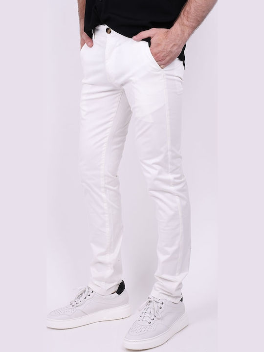 Trousers Chino in Slim Fit Off White