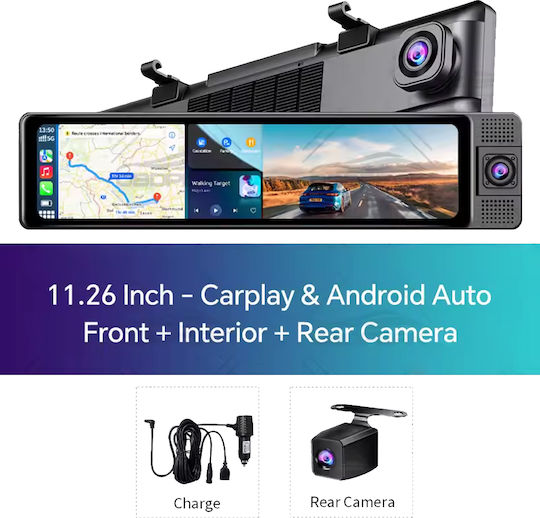 Carmedia Mirror Car DVR Set with Rear Camera