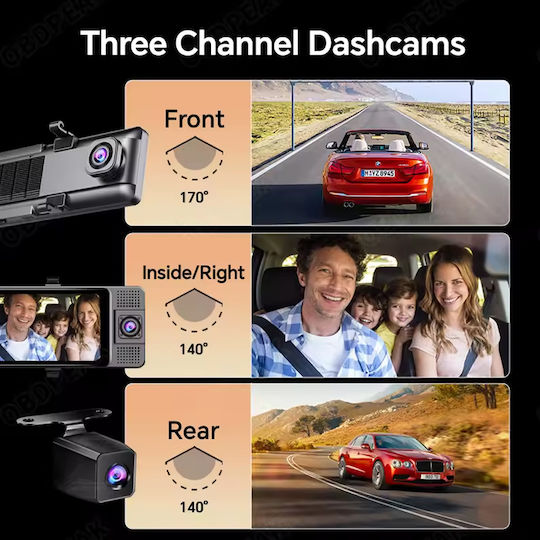 Carmedia Mirror Car DVR Set with Rear Camera