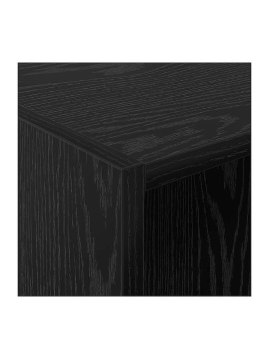 Wand Wohnzimmer Vitrine aus Spanplatte Schwarze Eiche 41x48x102cm