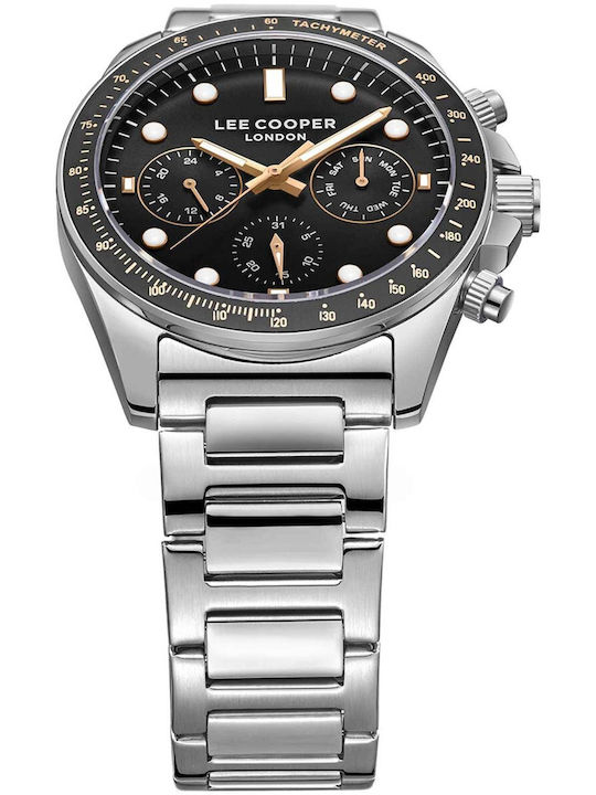 Lee Cooper Bracelet Men's Watch Battery with Silver Metal Bracelet