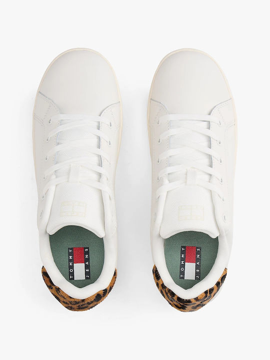 Флатформи Sneakers Εκρού Λεοπαρ