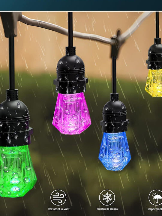 Garland Lights Exterior 12m
