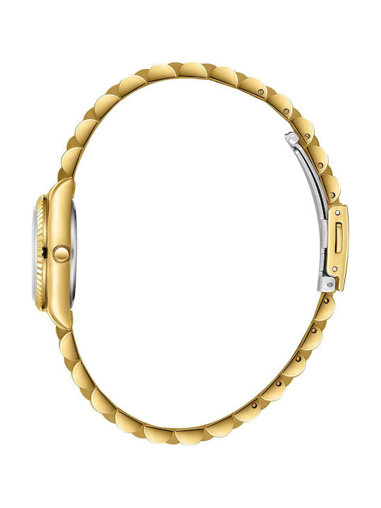Lee Cooper Crystals Women's Watch with Gold Metal Bracelet