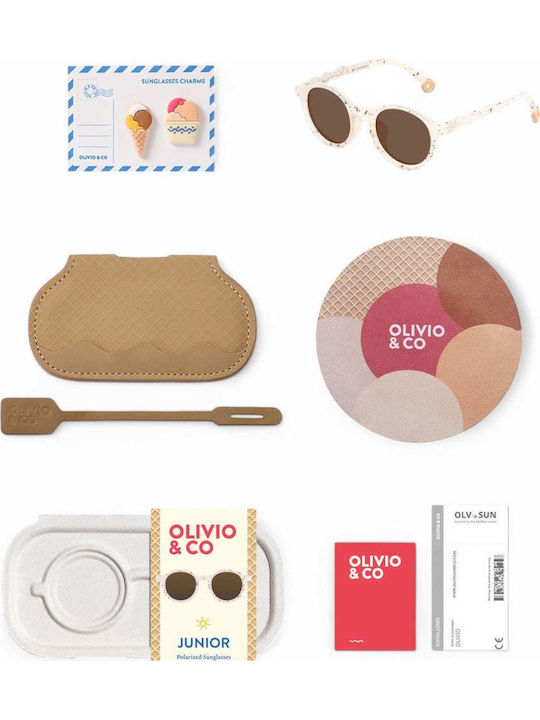 Olivio & Co Oval Kids White Sunglasses For 5-12 Years