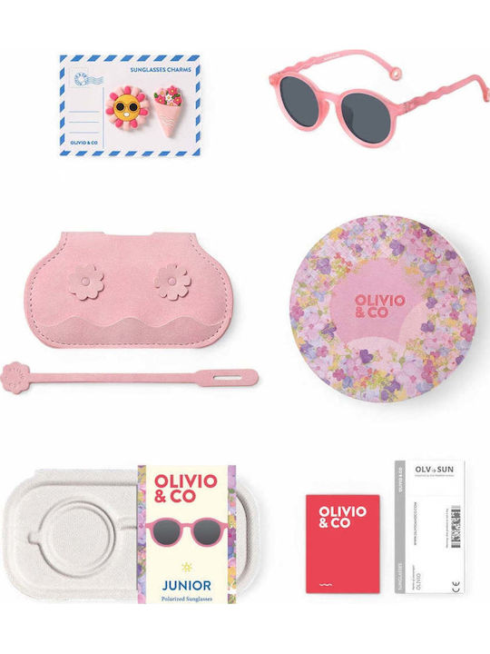 Olivio & Co Oval Kids Sunglasses with Polarized Pink Lenses for 5-12 Years