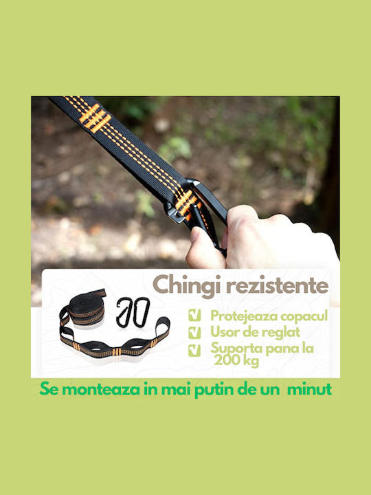 Αιώρα Αλεξίπτωτο Διπλή Υφασμάτινη Μπλε 270x140εκ.