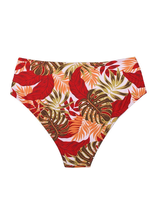 Set Bikini Hohe Taille Blumen Kermidi