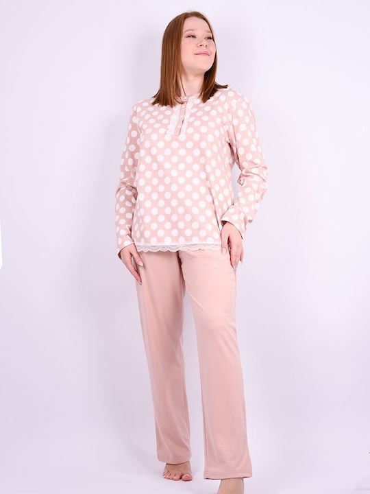 Tress Winter Damen Pyjama-Set Pink