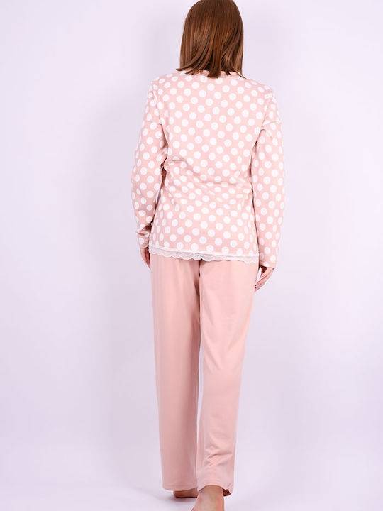 Tress Winter Damen Pyjama-Set Pink