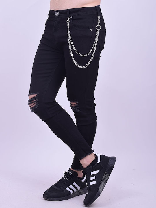 Men's Jeans Pants with Slim Fit Black