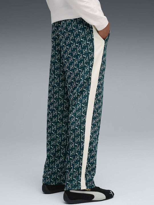 Football Sweatpants Glossy with Elastic Green