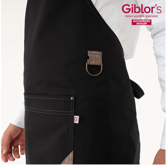 Giblor's Ποδιά Σερβιτόρου Ολόσωμη Μαύρη