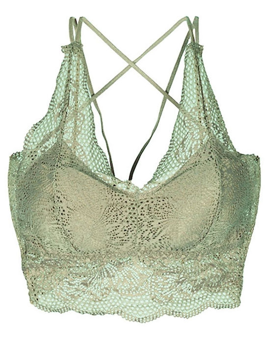 Siya Miting Δαντελένιο Σετ Εσωρούχων Bralette με Slip Μέντα