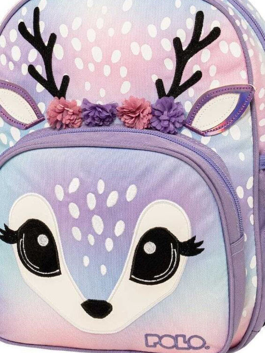 Polo Bibi Deer Παιδική Τσάντα Πλάτης Λιλά