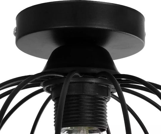 GloboStar Bituin Deckenleuchte 21cm Schwarz mit Fassung E27