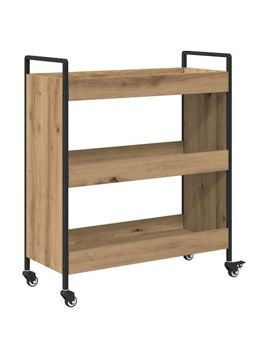 vidaXL Ραφιέρα Κουζίνας Ξύλινη 3 Θέσεων Καφέ 70x30x82cm