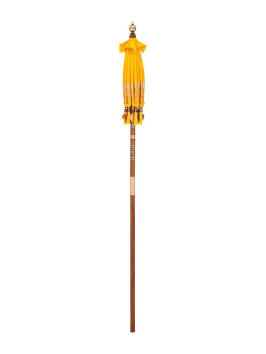 Umbrelă Rotundă Din Lemn Galbenă Φ2.6xÎ2.6m