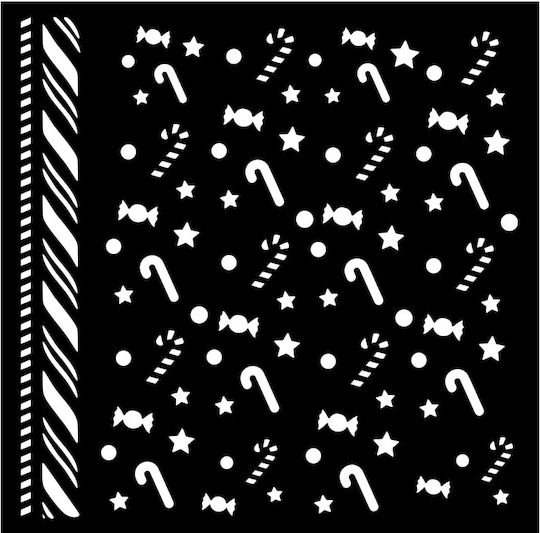 Σετ Thick Stencil 7 Τεμ Stamperia Candy Christmas