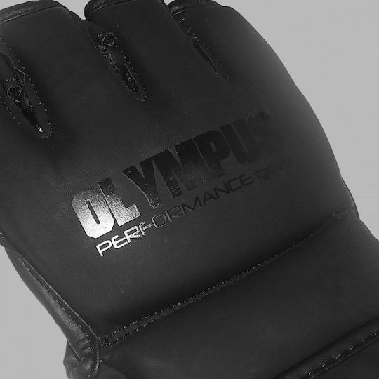 Olympus Sport Chaos Matt Synthetic Leather MMA Gloves Black
