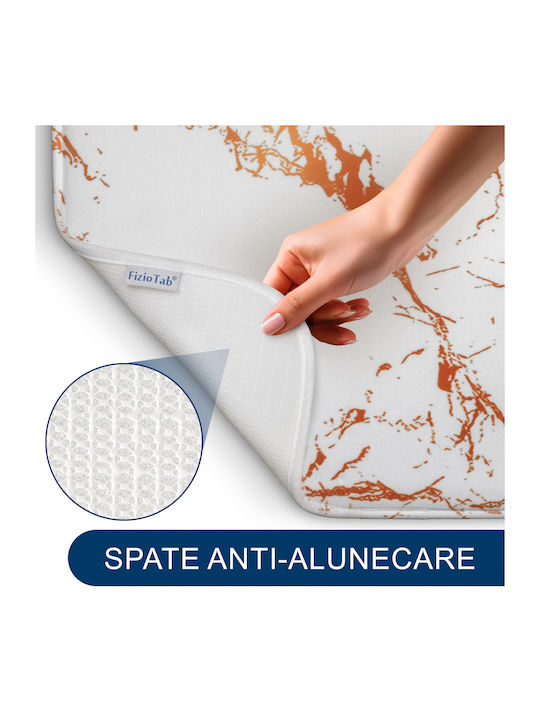 Rutschfest Set Badematten Synthetisch,Polyester/Cotton/Leather Toilette BeigeAbstract5 White Gold 3Stück