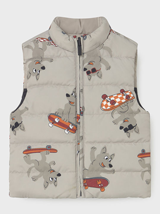 Kids Quilted Sleeveless Jacket Dark Grey