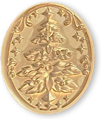 Handle Beeswax Stamp 25mm Christmas Tree