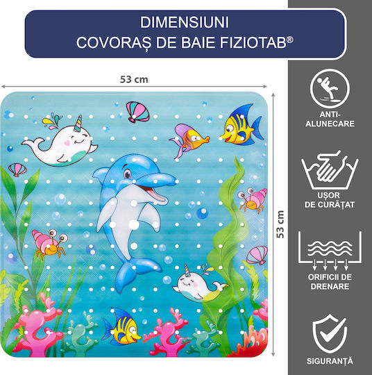 Antiderapant pentru duș cu ventuze Multicolor 53x53εκ.
