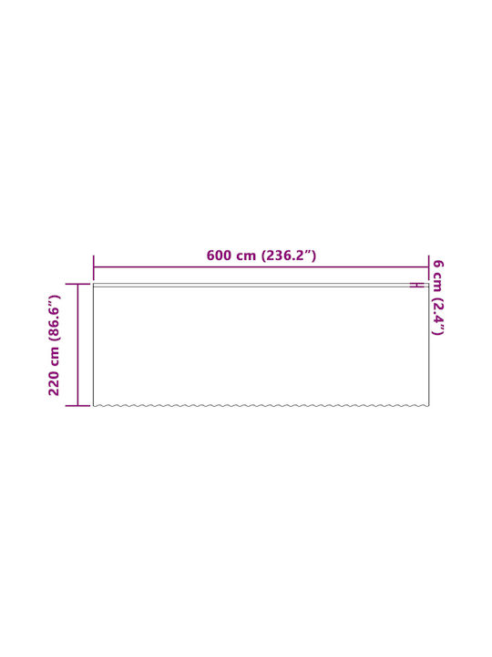 vidaXL White Window Curtain with Pencil Pleat 600x220cm