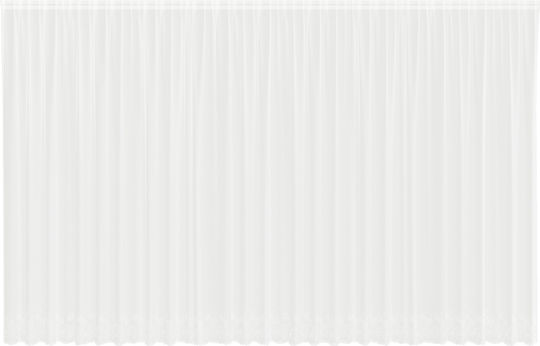 vidaXL Κουρτίνα Παραθύρου με Τρέσα Λευκή 750x260εκ.