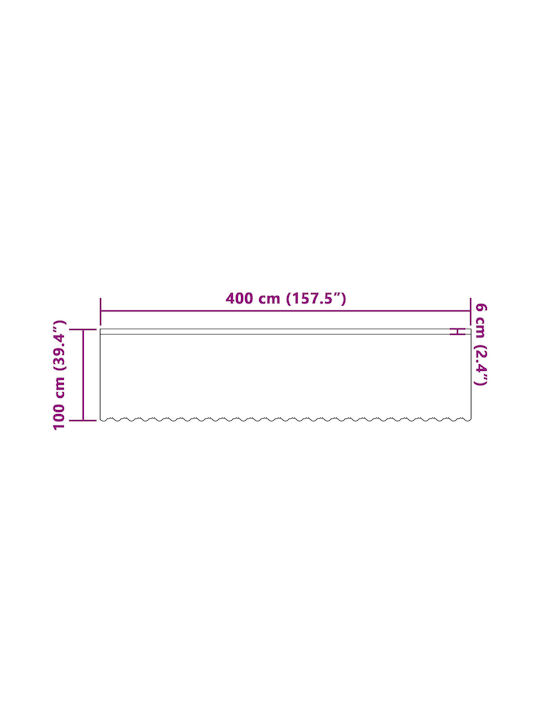 vidaXL White Window Curtain with Pencil Pleat 400x100cm