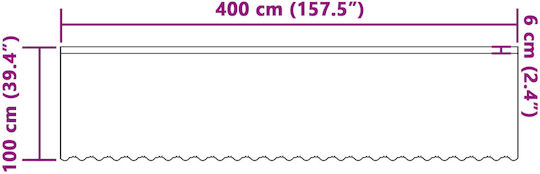 vidaXL Vorhang für Fenster mit Bleistiftfalten Weiß 400x100cm