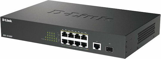 D-Link DGS-1010MP/E Unmanaged L2 PoE Switch με 8 Θύρες Gigabit (1Gbps) Ethernet και 1 SFP Θύρα
