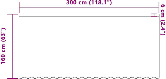 vidaXL White Pencil Pleat Curtain 160x300cm